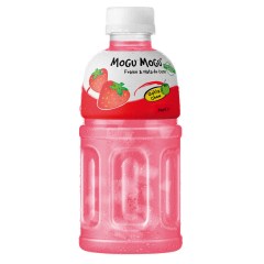 Bouteille en plastique de Boisson Fraise avec nata de coco 320ML MOGU MOGU 