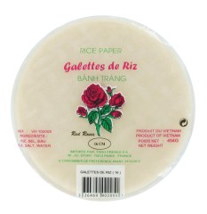 Sachet plastique de Galettes de Riz 16 cm 454G RED ROSES