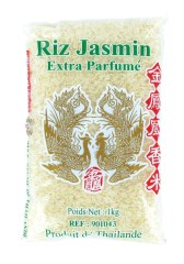 Sachet plastique de Riz Jasmin Extra Parfumé 2022 1KG OISEAUX CELESTES