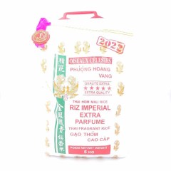 Sac polypropylène de Riz Jasmin Extra Parfumé 2022 5KG OISEAUX CELESTES