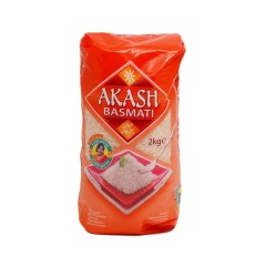 Paquet Rouge de 2kg de Riz Basmati de la marque AKASH