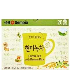 Boîte en carton de Thé vert au Riz Brun Grillé 30G SEMPIO